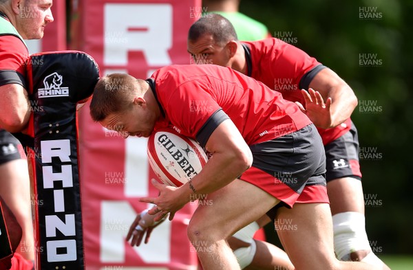 290819 - Wales Rugby Training - James Davies during training