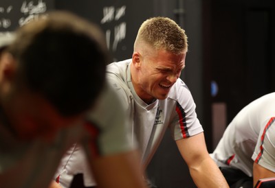 290823 - Wales Rugby Training in the week leading up for their departure for the Rugby World Cup in France - Gareth Anscombe in RSH