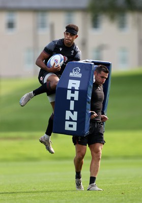 290823 - Wales Rugby Training in the week leading up for their departure for the Rugby World Cup in France - Rio Dyer during training