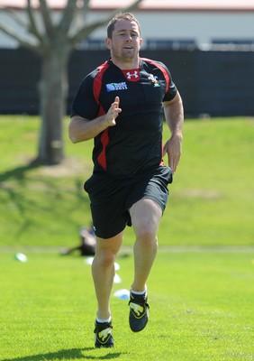 29.09.11 - Wales Rugby Training - Shane Williams during training. 
