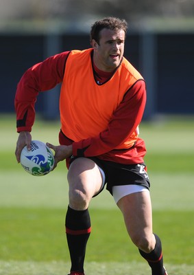29.09.11 - Wales Rugby Training - Jamie Roberts during training. 