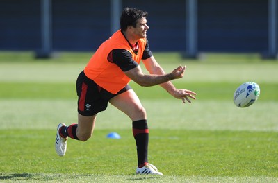 29.09.11 - Wales Rugby Training - Mike Phillips during training. 