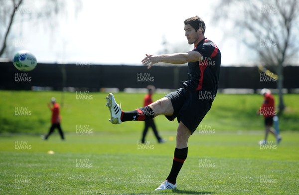 29.09.11 - Wales Rugby Training - James Hook during training. 