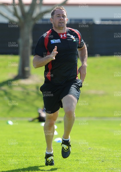 29.09.11 - Wales Rugby Training - Shane Williams during training. 