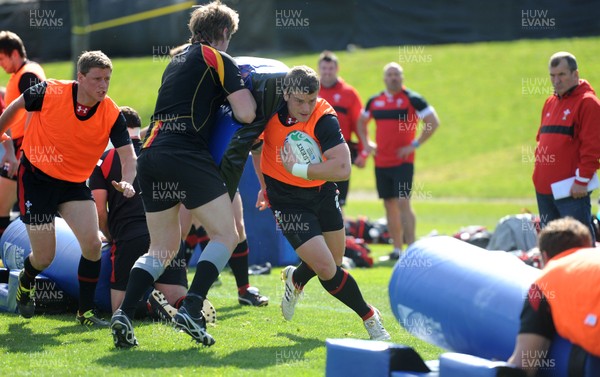 29.09.11 - Wales Rugby Training - Scott Williams during training. 
