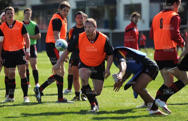 29.09.11 - Wales Rugby Training - Gethin Jenkins during training. 