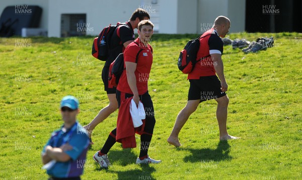 29.09.11 - Wales Rugby Training - Dan Lydiate during training. 
