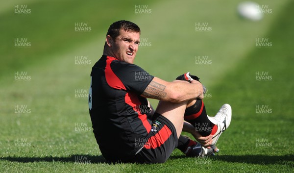 29.09.11 - Wales Rugby Training - Huw Bennett during training. 
