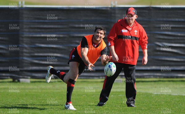 29.09.11 - Wales Rugby Training - Mike Phillips during training. 