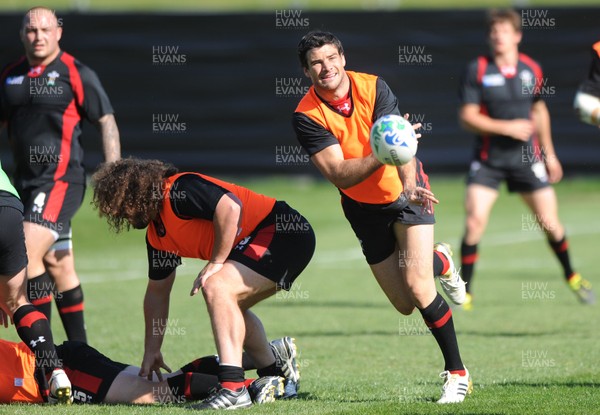 29.09.11 - Wales Rugby Training - Mike Phillips during training. 