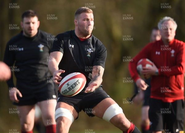 300118 - Wales Rugby Training - Ross Moriarty during training