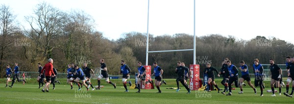 300118 - Wales Rugby Training - Players run during training