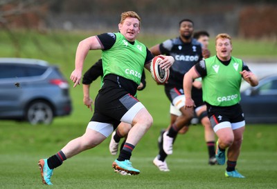 300123 - Wales Rugby Training - Rhys Carre during training