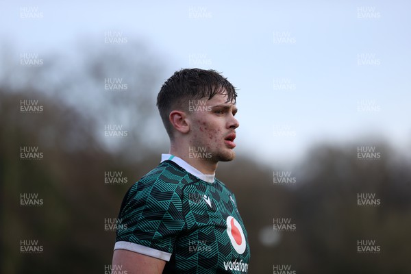 300124 - Wales Rugby Training in the week leading to their first 6 Nations game against Scotland - Alex Mann during training