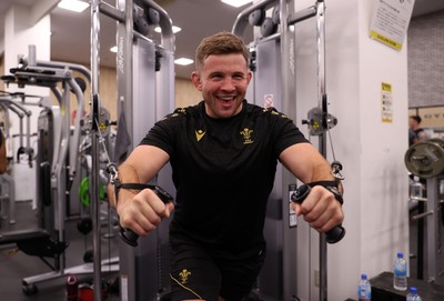 300625 - Wales Rugby Gym Session in Kitakyushu in the week leading up to their first test against Japan - Elliot Dee during training
