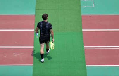 300625 - Wales Rugby Training in Kitakyushu in the week leading up to their first test against Japan - Dan Edwards during training