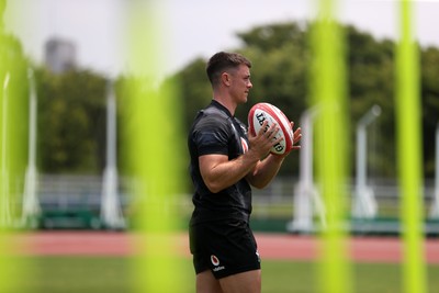 300625 - Wales Rugby Training in Kitakyushu in the week leading up to their first test against Japan - Reuben Morgan-Williams during training