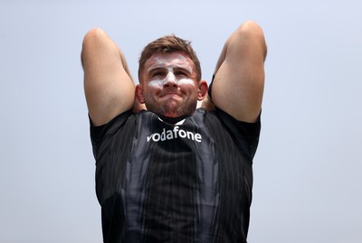 300625 - Wales Rugby Training in Kitakyushu in the week leading up to their first test against Japan - Elliot Dee during training