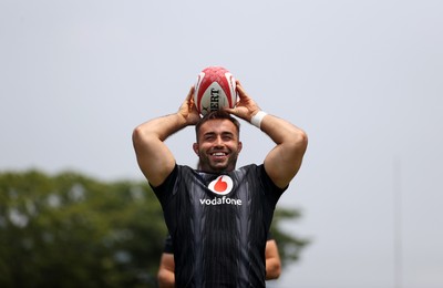 300625 - Wales Rugby Training in Kitakyushu in the week leading up to their first test against Japan - Liam Belcher during training