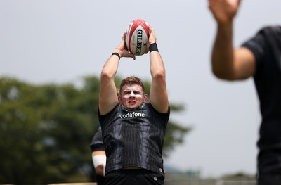 300625 - Wales Rugby Training in Kitakyushu in the week leading up to their first test against Japan - Elliot Dee during training