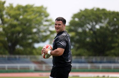 300625 - Wales Rugby Training in Kitakyushu in the week leading up to their first test against Japan - Chris Coleman during training