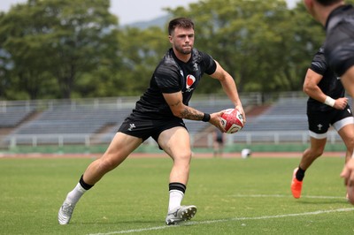 300625 - Wales Rugby Training in Kitakyushu in the week leading up to their first test against Japan - Joe Roberts during training