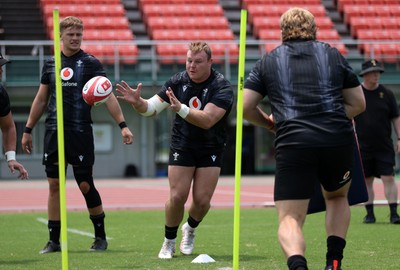 300625 - Wales Rugby Training in Kitakyushu in the week leading up to their first test against Japan - Dewi Lake during training