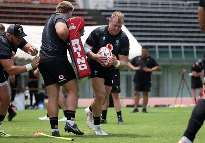 300625 - Wales Rugby Training in Kitakyushu in the week leading up to their first test against Japan - Dewi Lake during training