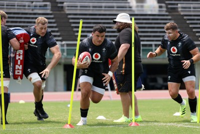 300625 - Wales Rugby Training in Kitakyushu in the week leading up to their first test against Japan - Chris Coleman during training