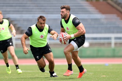 300625 - Wales Rugby Training in Kitakyushu in the week leading up to their first test against Japan - Johnny Williams during training
