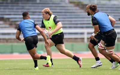 300625 - Wales Rugby Training in Kitakyushu in the week leading up to their first test against Japan - Archie Griffin during training