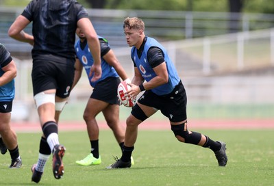 300625 - Wales Rugby Training in Kitakyushu in the week leading up to their first test against Japan - Alex Mann during training