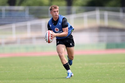 300625 - Wales Rugby Training in Kitakyushu in the week leading up to their first test against Japan - Cameron Winnett during training