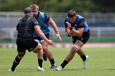 300625 - Wales Rugby Training in Kitakyushu in the week leading up to their first test against Japan - Freddie Thomas during training