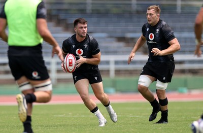 300625 - Wales Rugby Training in Kitakyushu in the week leading up to their first test against Japan - Joe Roberts during training