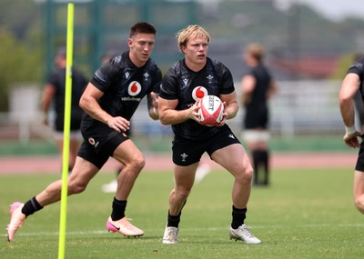 300625 - Wales Rugby Training in Kitakyushu in the week leading up to their first test against Japan - Blair Murray during training