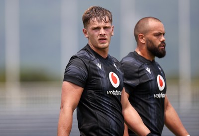 300625 - Wales Rugby Training in Kitakyushu in the week leading up to their first test against Japan - Alex Mann during training