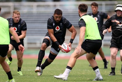 300625 - Wales Rugby Training in Kitakyushu in the week leading up to their first test against Japan - Taulupe Faletau during training