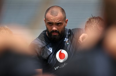 300625 - Wales Rugby Training in Kitakyushu in the week leading up to their first test against Japan - Josh Macleod during training