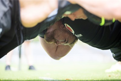 300625 - Wales Rugby Training in Kitakyushu in the week leading up to their first test against Japan - Garyn Phillips during training
