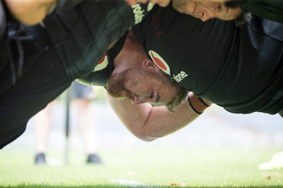 300625 - Wales Rugby Training in Kitakyushu in the week leading up to their first test against Japan - Garyn Phillips during training