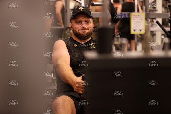 300625 - Wales Rugby Gym Session in Kitakyushu in the week leading up to their first test against Japan - Nicky Smith during training