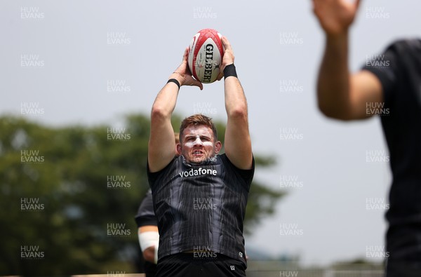 300625 - Wales Rugby Training in Kitakyushu in the week leading up to their first test against Japan - Elliot Dee during training