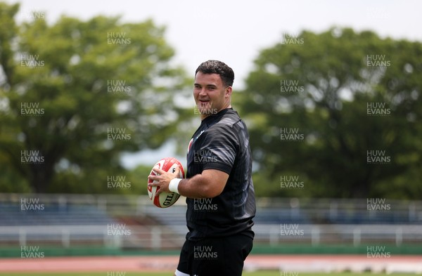 300625 - Wales Rugby Training in Kitakyushu in the week leading up to their first test against Japan - Chris Coleman during training