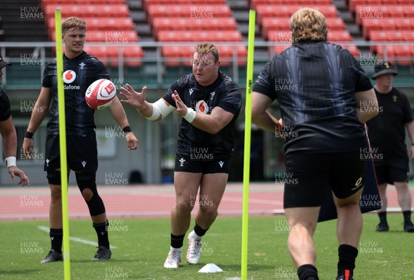300625 - Wales Rugby Training in Kitakyushu in the week leading up to their first test against Japan - Dewi Lake during training