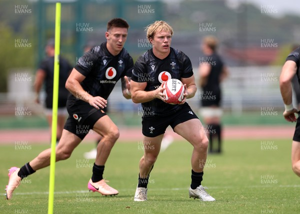 300625 - Wales Rugby Training in Kitakyushu in the week leading up to their first test against Japan - Blair Murray during training