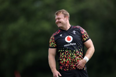 300626 - Wales Rugby Training ahead of the first Nations Championship game against Fiji - Dewi Lake during training