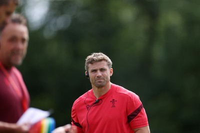 300626 - Wales Rugby Training ahead of the first Nations Championship game against Fiji - Leigh Halfpenny, Kicking Coach during training