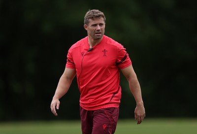 300626 - Wales Rugby Training ahead of the first Nations Championship game against Fiji - Leigh Halfpenny, Kicking Coach during training