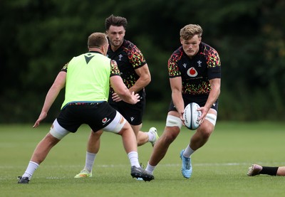 300626 - Wales Rugby Training ahead of the first Nations Championship game against Fiji - Taine Plumtree during training